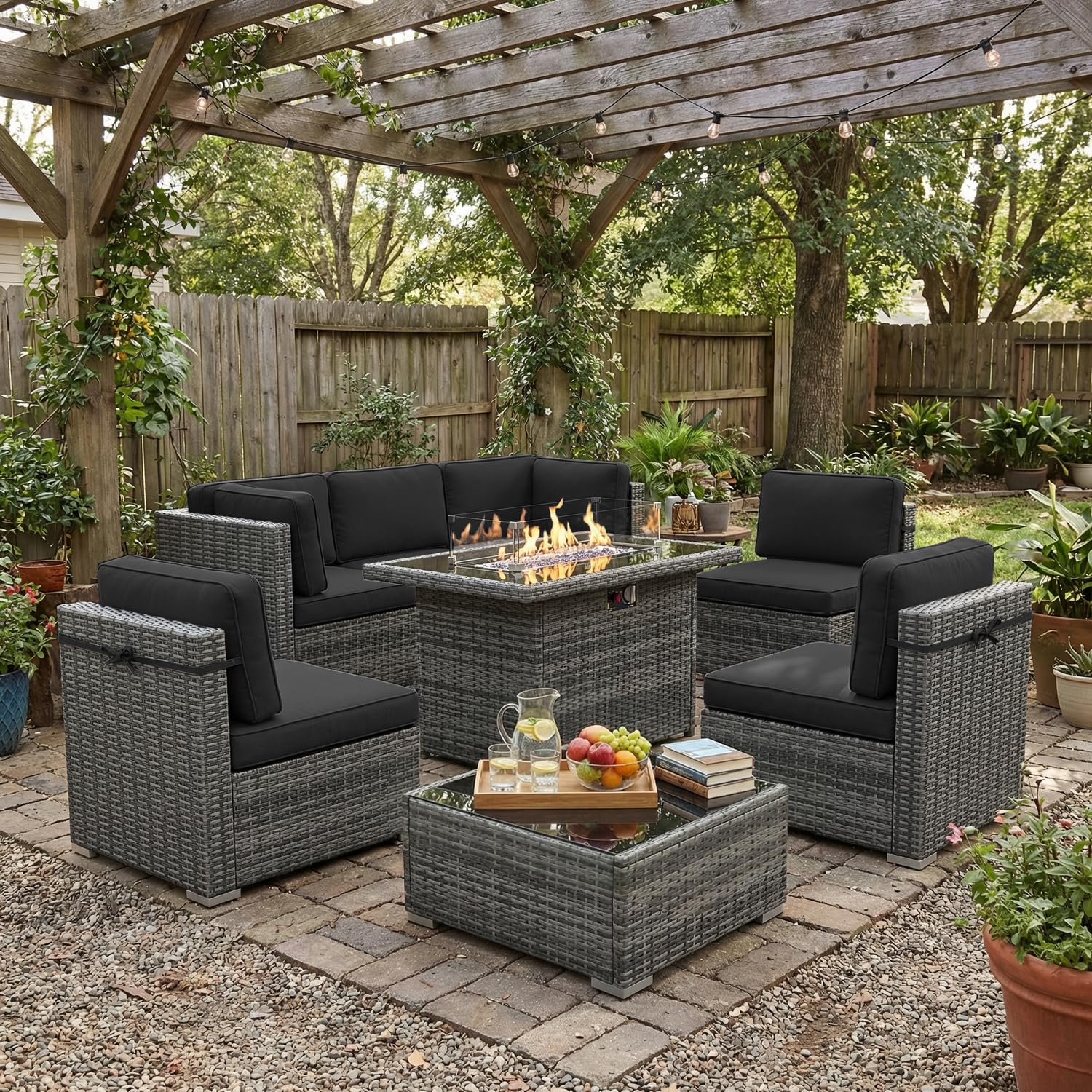 Outdoor Furniture Deals - 8 Piece Patio Furniture Set with