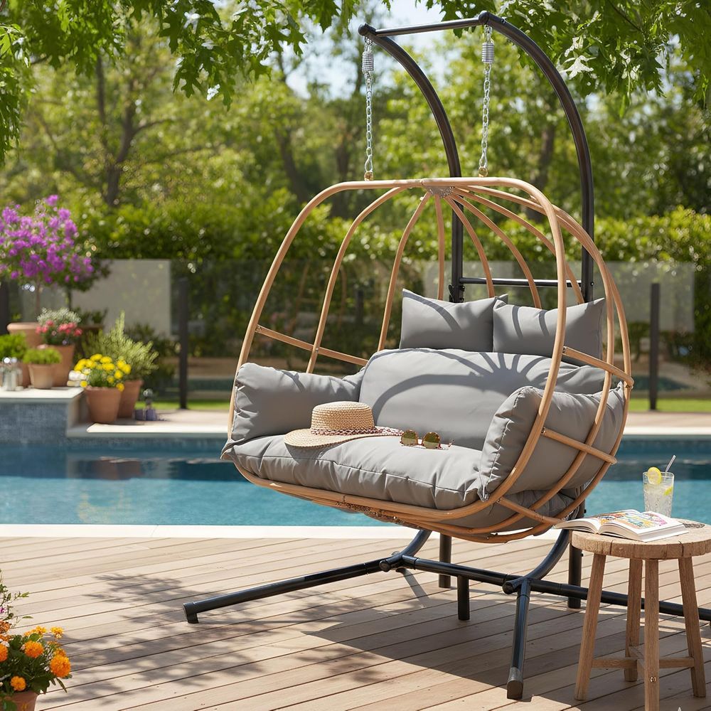 Hanging Egg Chair - Oversized Double Hanging Egg Chair for