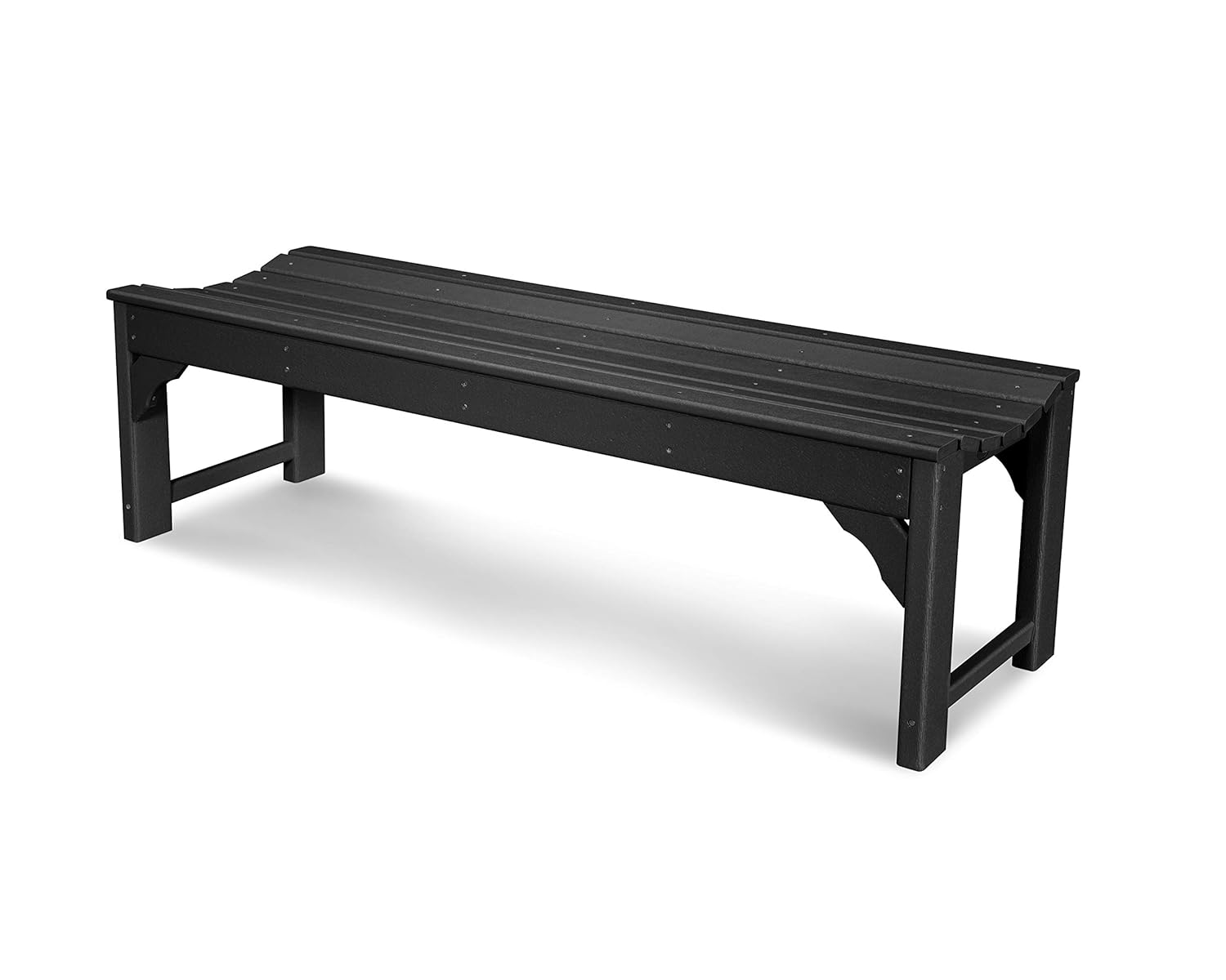 Outdoor Furniture Recycled Plastic - Traditional Black Recycled Plastic Garden Bench