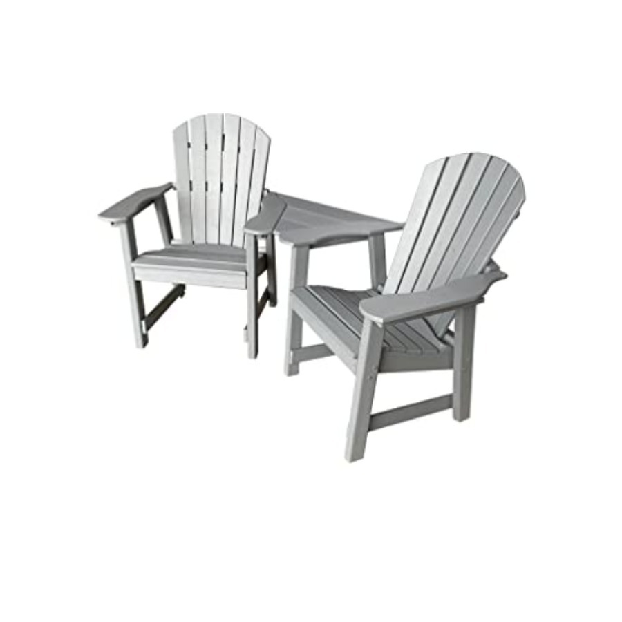 Outdoor Furniture Recycled Plastic - 2 Chair Dining Table Set -