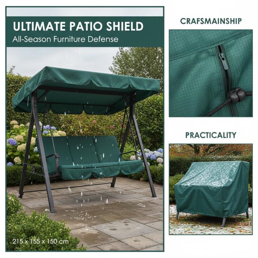 Patio 3 Seater Swing Chair Ben – обзор и цена Outdoor Furniture Waterproof