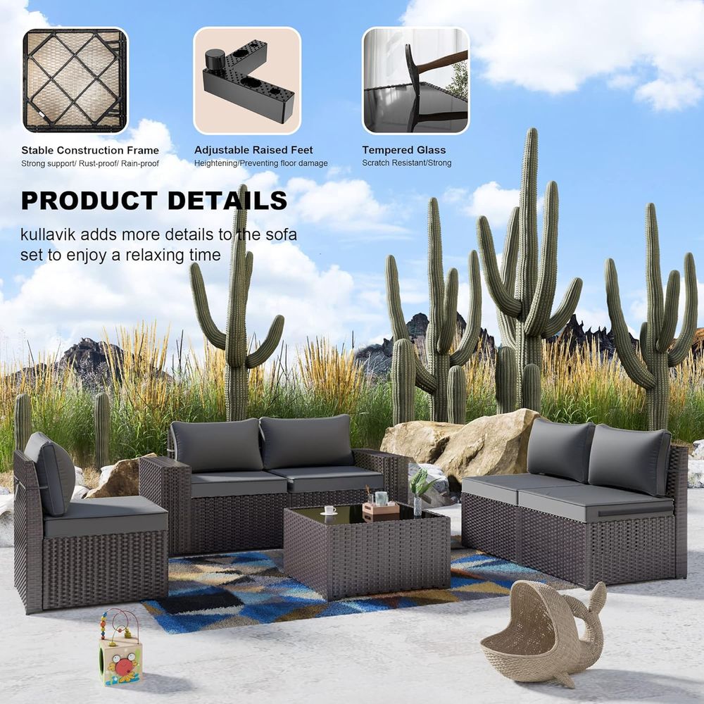 6-Piece Sectional Outdoor Pati – обзор и цена Outdoor Furniture Deals