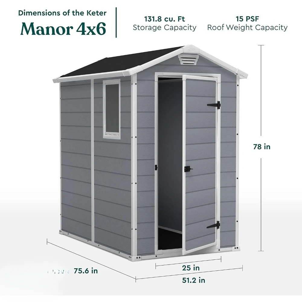 A Manor 4x6 Resin Outdoor Stor – обзор и цена Outdoor Furniture Material