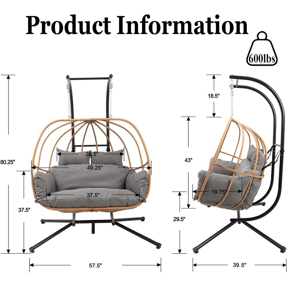 Oversized Double Hanging Egg C – обзор и цена Hanging Egg Chair