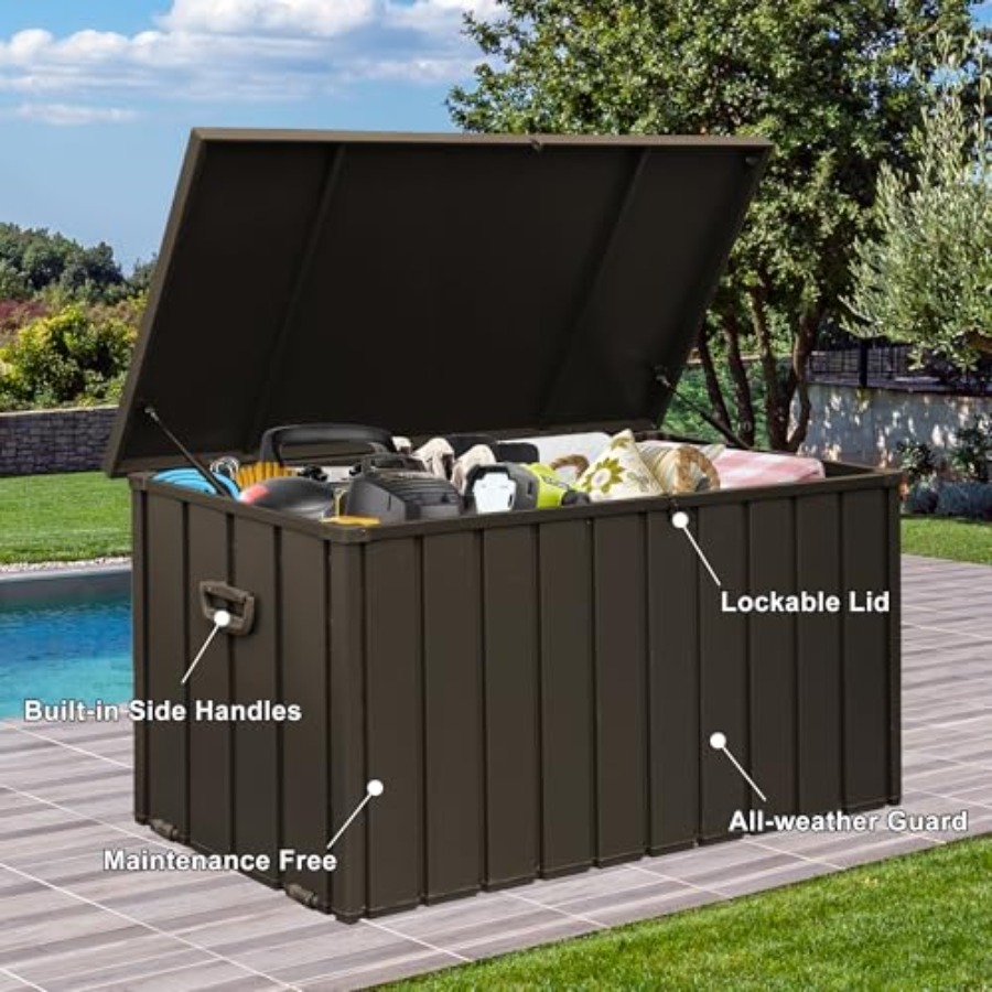 160 Gallon Deck Box Outdoor St – обзор и цена Outdoor Furniture With Storage For Cushions