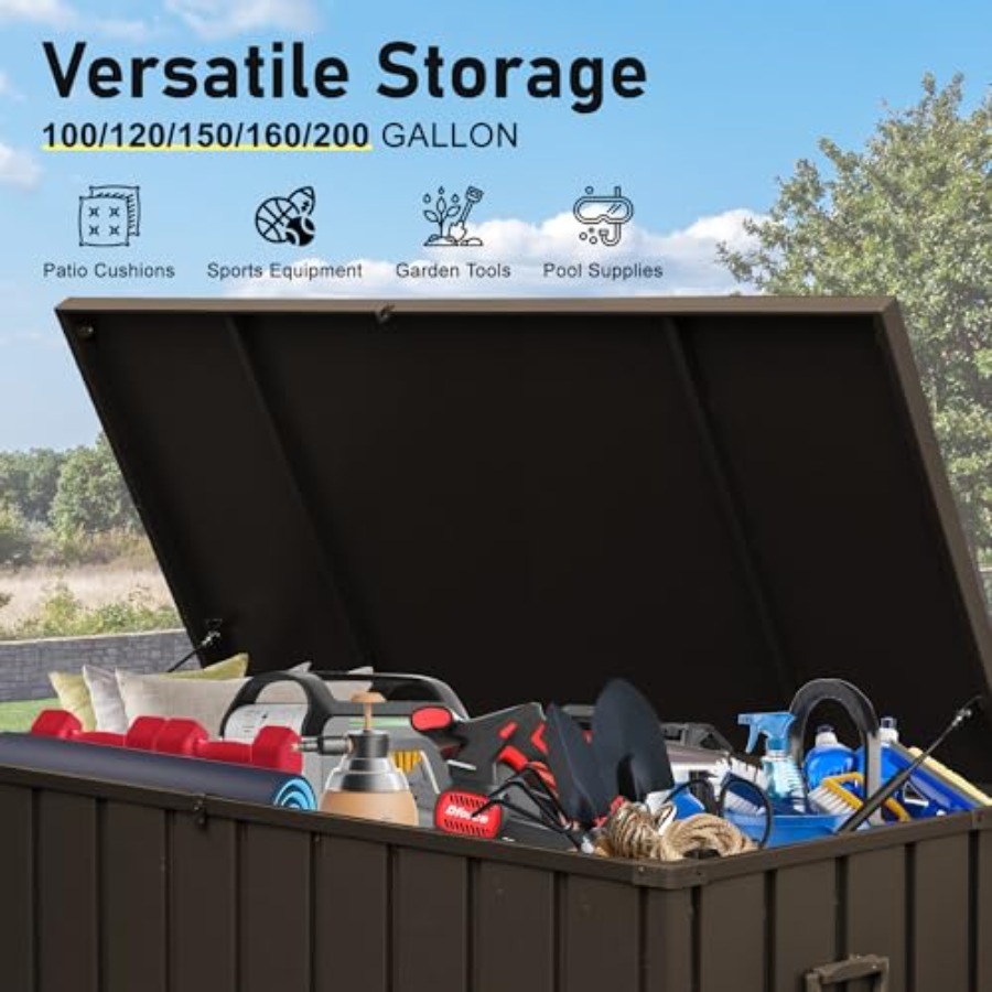 160 Gallon Deck Box Outdoor St – обзор и цена Outdoor Furniture With Storage For Cushions