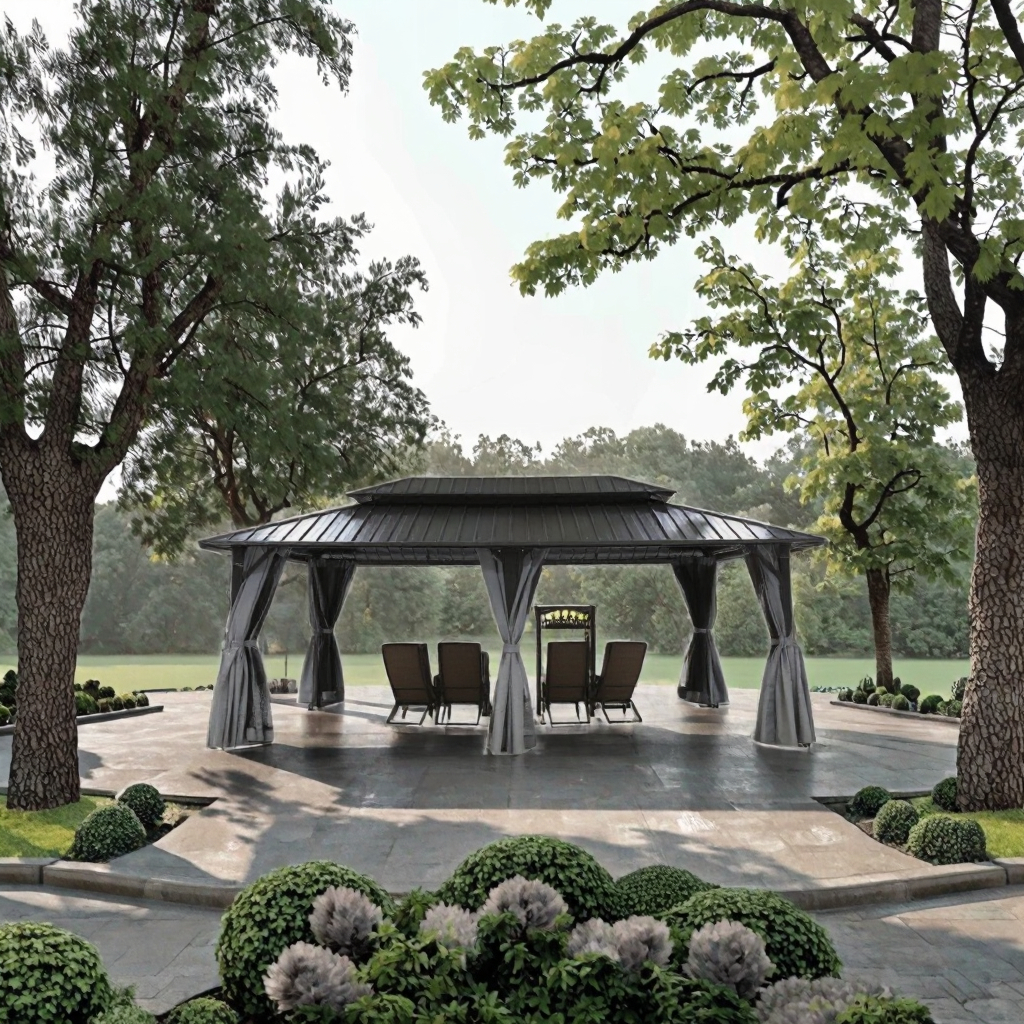Outdoor Aluminum Frame Canopy  – обзор и цена Outdoor Furniture Gazebo