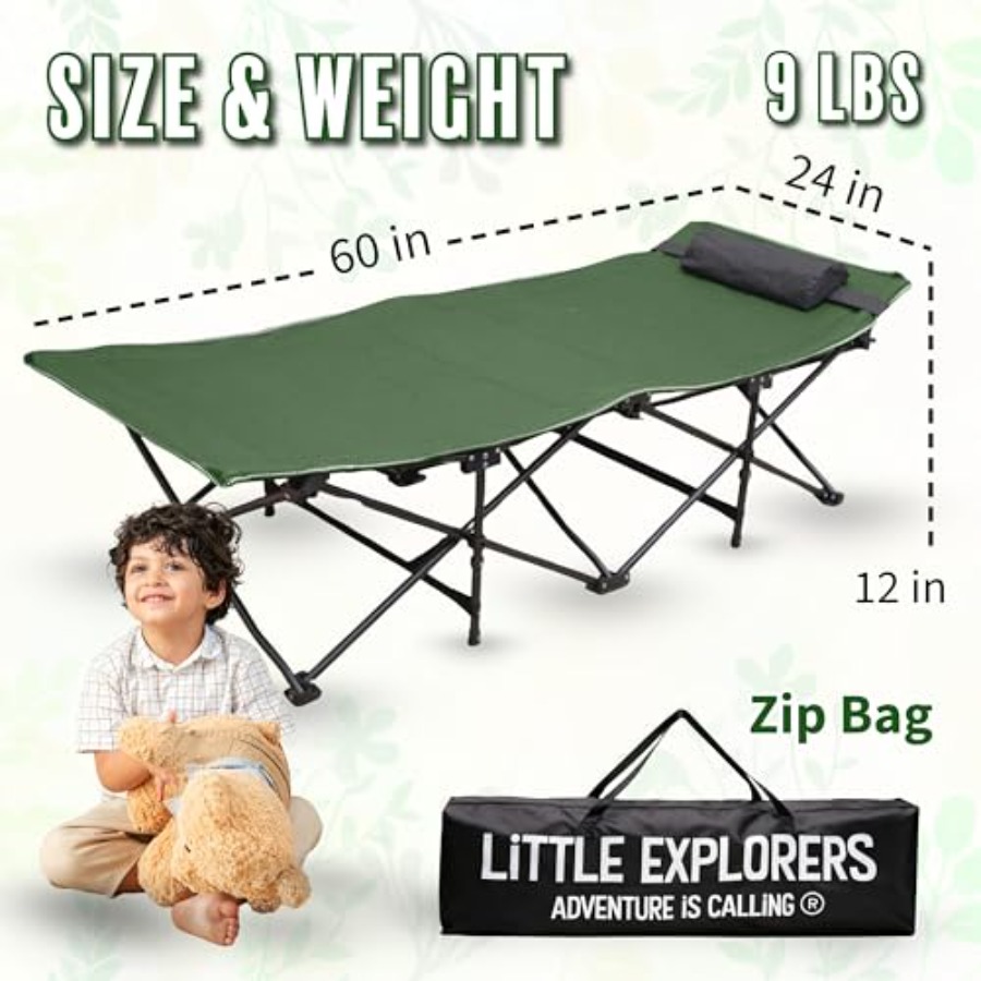 LITTLE EXPLORERS Cot for Campi – обзор и цена Camping Cot Foldable