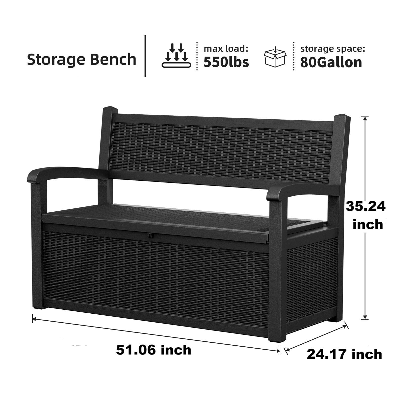 80 Gallon Outdoor Storage Benc – обзор и цена Outdoor Furniture With Storage For Cushions