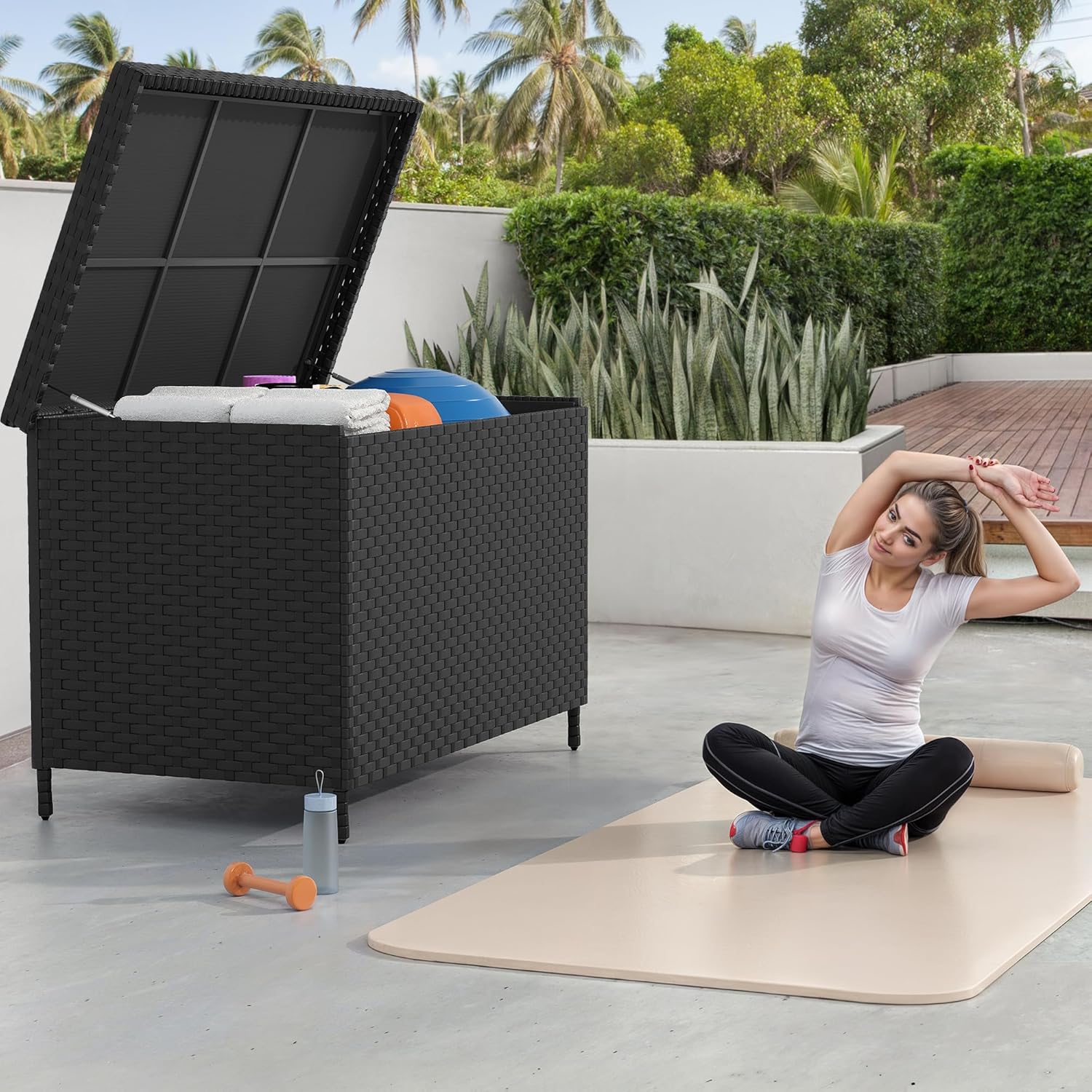 230 gal outdoor storage box, x – обзор и цена Outdoor Furniture With Storage For Cushions