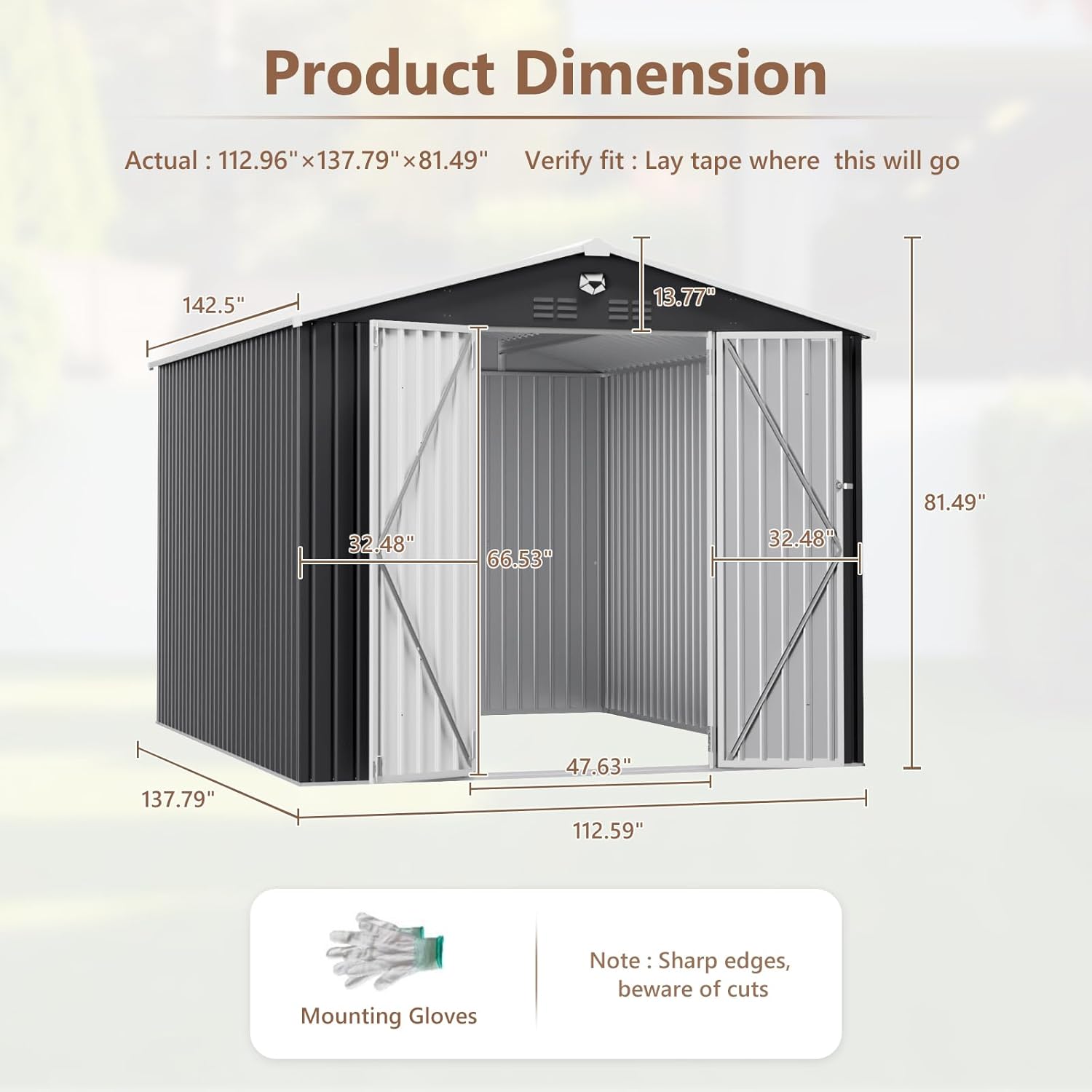 10x12 FT Metal Outdoor Storage – обзор и цена Outdoor Furniture Waterproof
