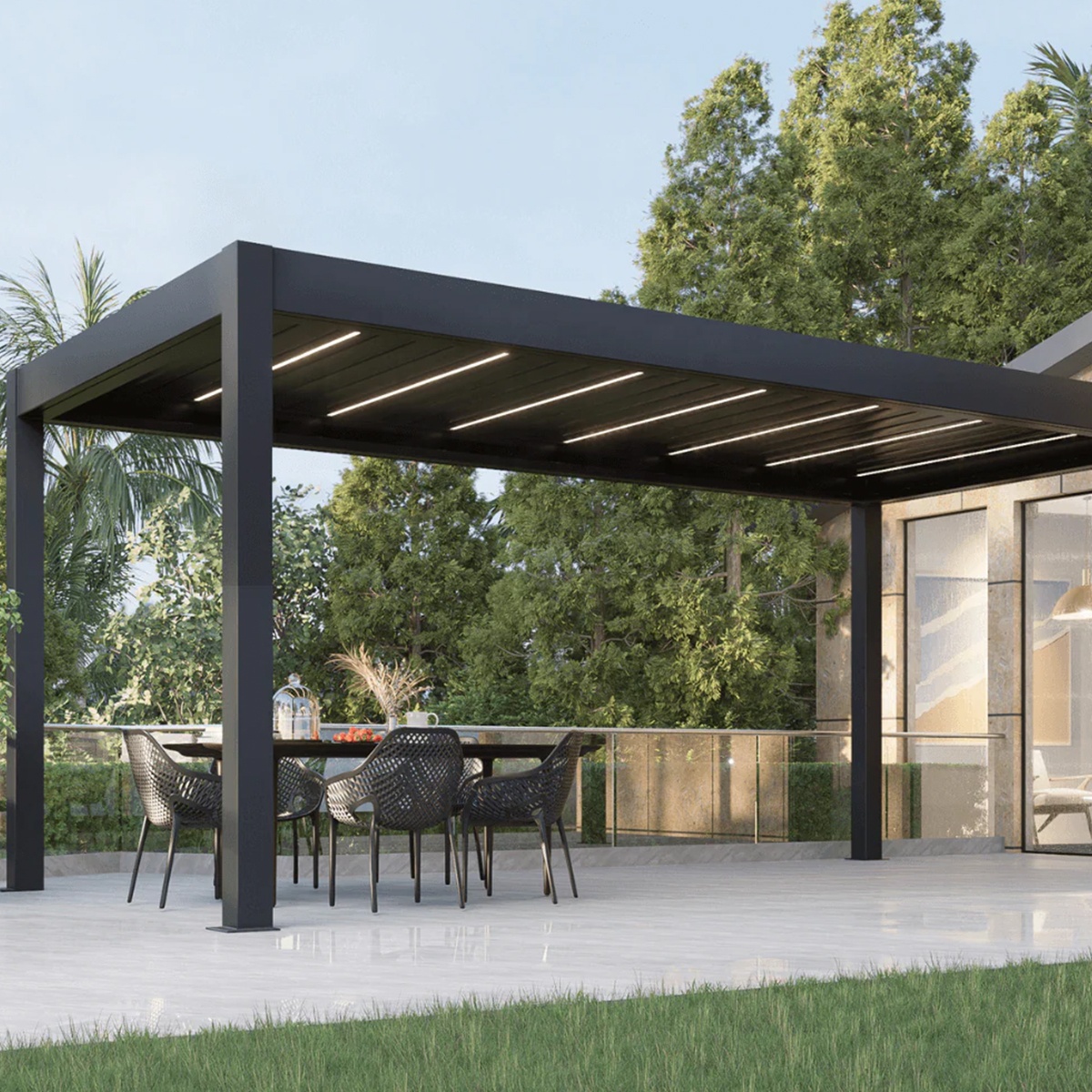 Louvered Aluminum Pergola Adju – обзор и цена Outdoor Furniture Gazebo