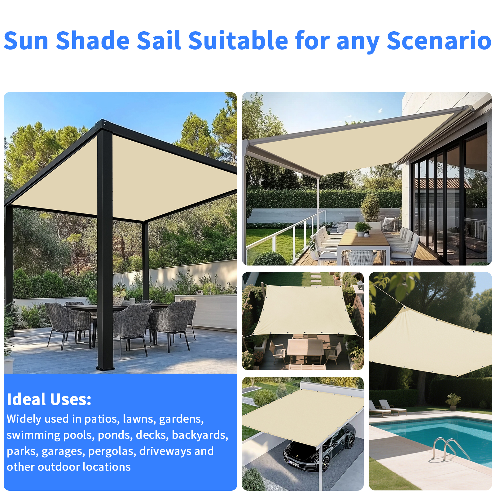 5x4m 4x3m 3x2m Garden Sun Shad – обзор и цена Outdoor Furniture Waterproof