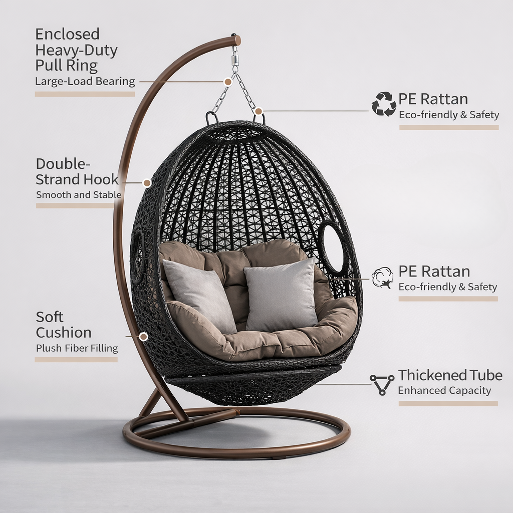 Modern Double Hanging Rattan S – обзор и цена Hanging Egg Chair