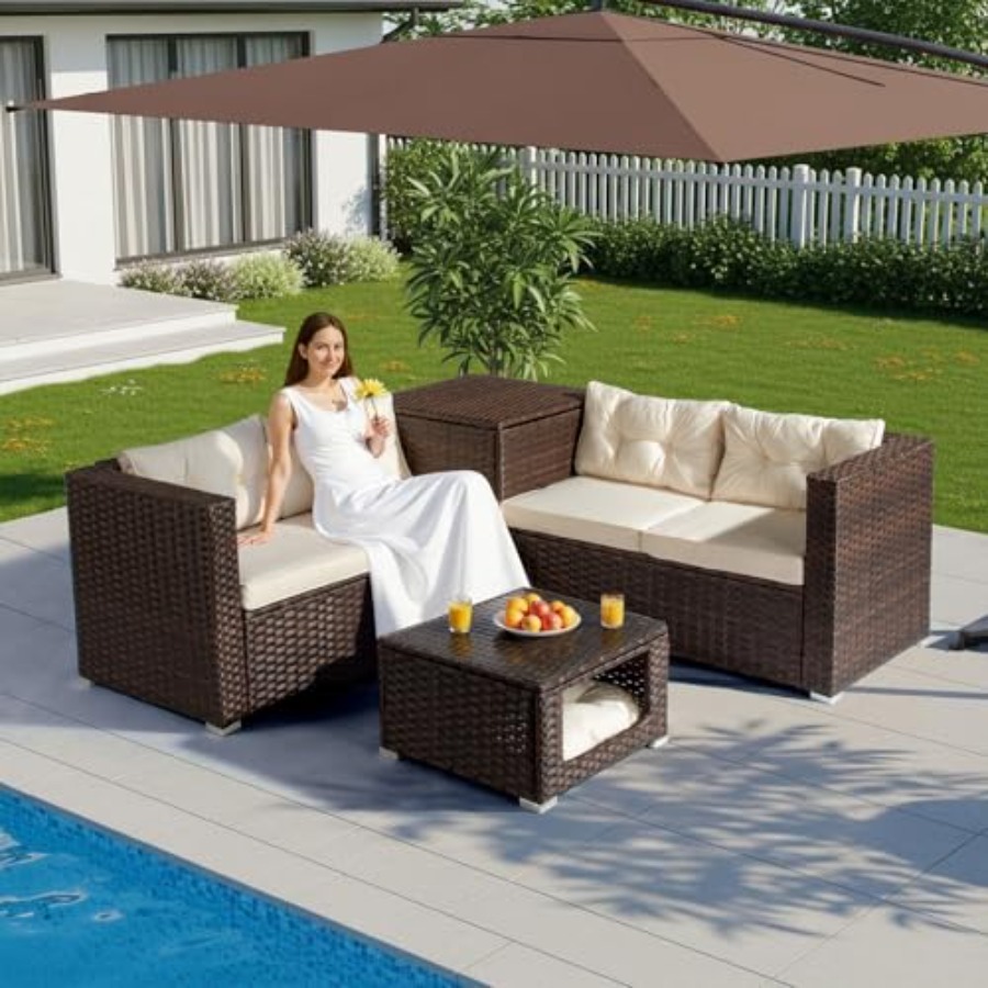 Outdoor sectional wicker patio – обзор и цена Outdoor Furniture With Storage For Cushions