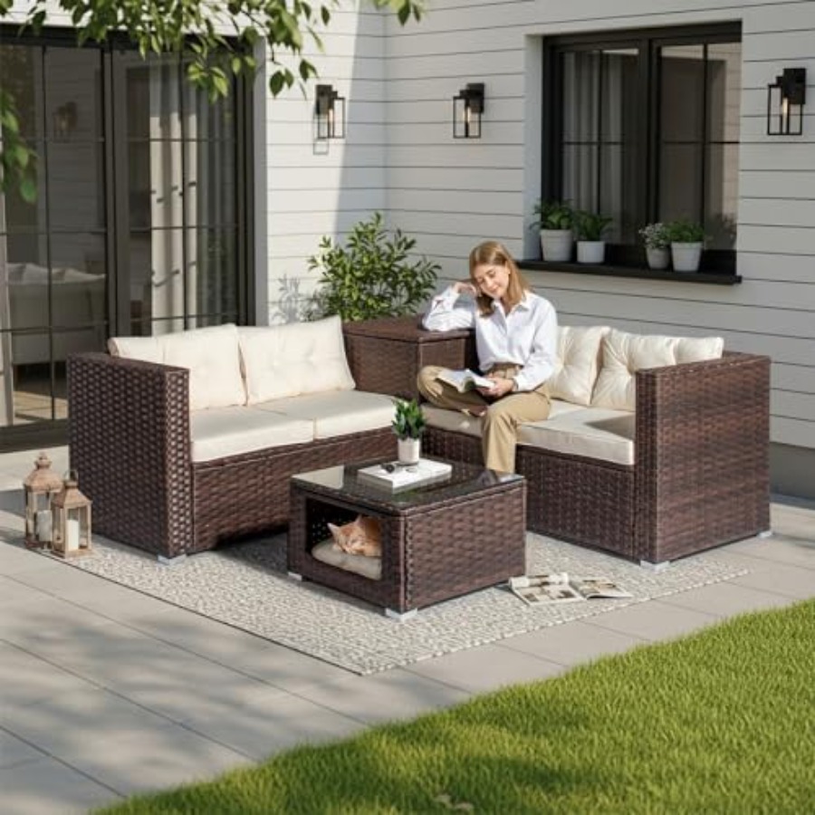 Outdoor sectional wicker patio – обзор и цена Outdoor Furniture With Storage For Cushions