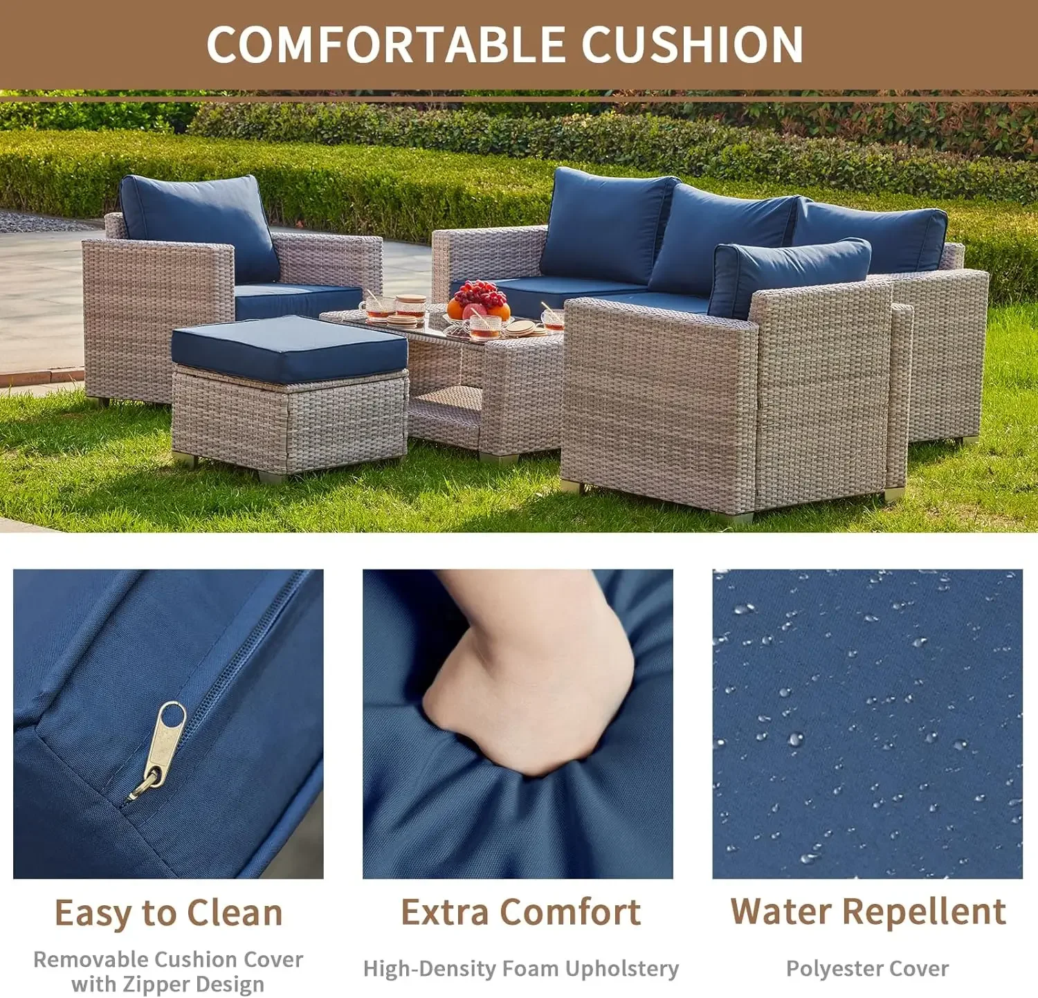 %a 7 Pieces Outdoor Patio Furn – обзор и цена Outdoor Furniture Material