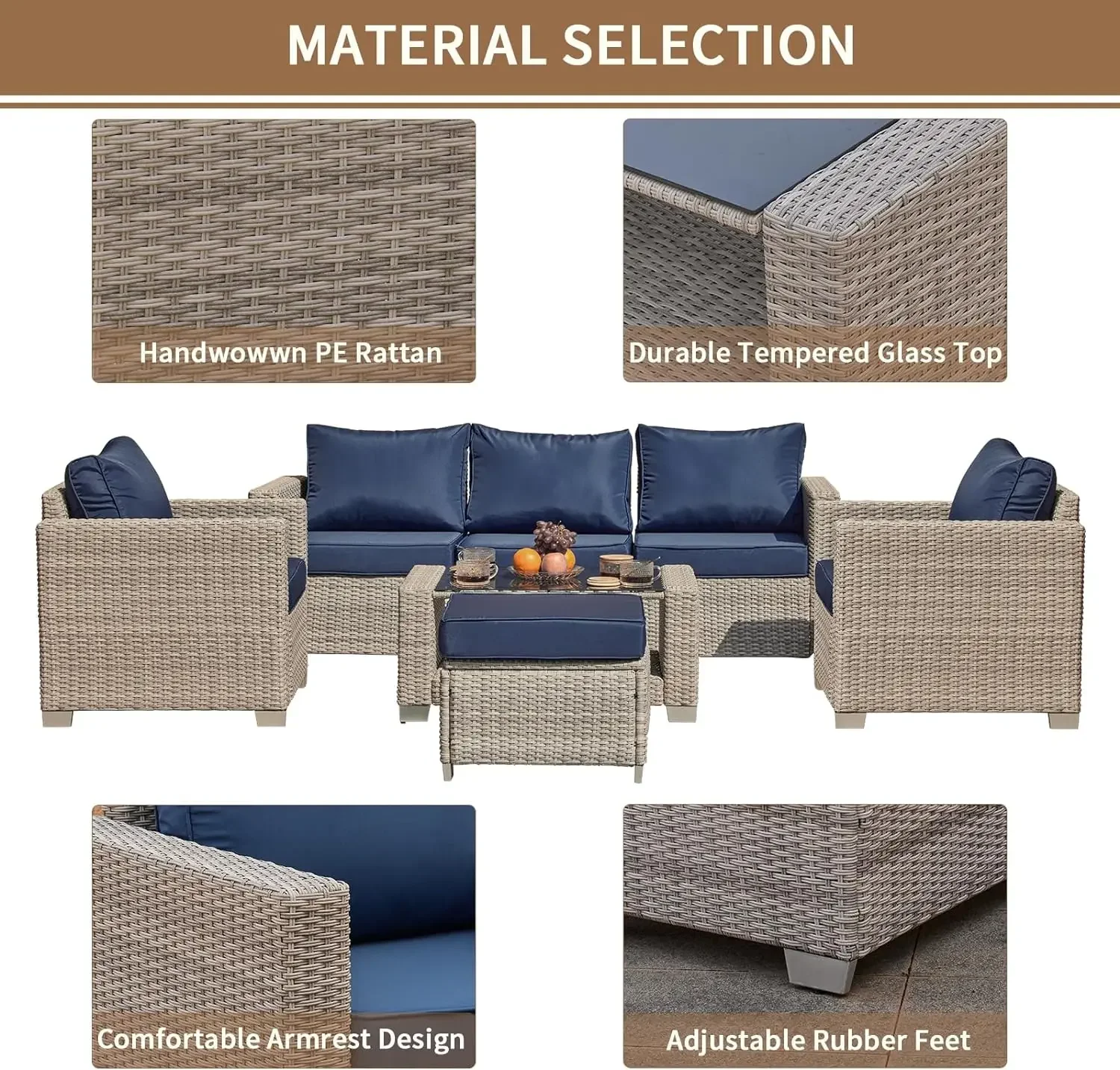 %a 7 Pieces Outdoor Patio Furn – обзор и цена Outdoor Furniture Material