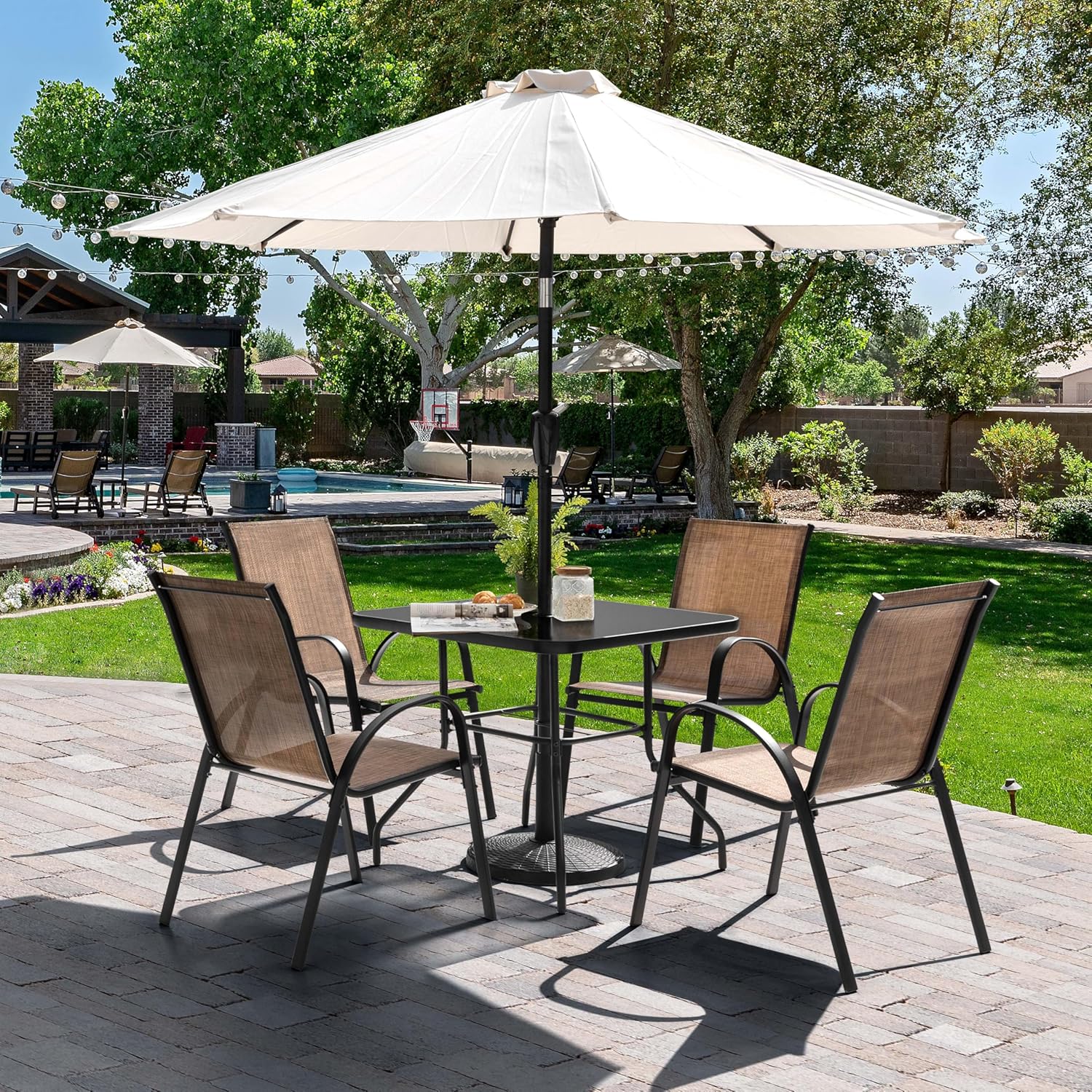 5 Piece Metal Patio Dining Set – обзор и цена Outdoor Furniture Deals