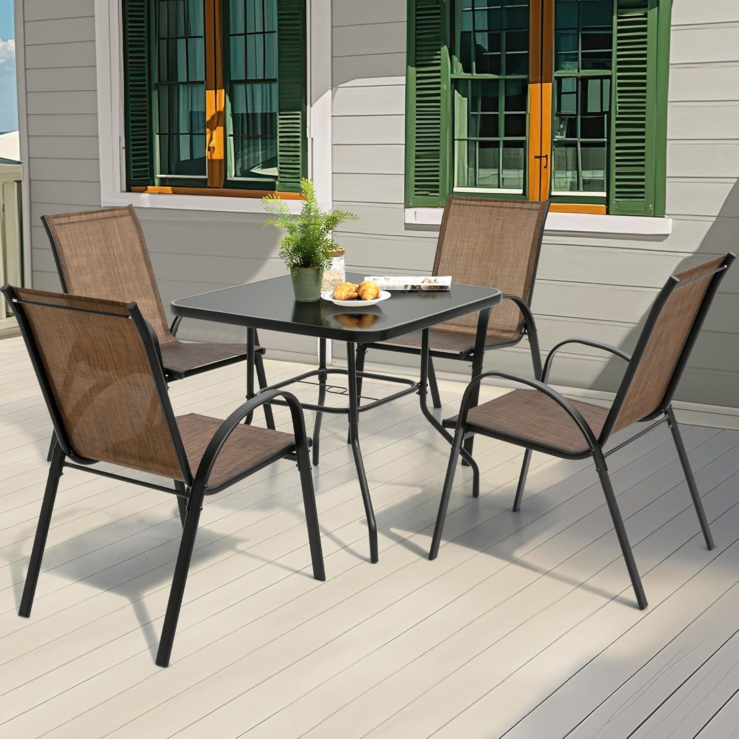 5 Piece Metal Patio Dining Set – обзор и цена Outdoor Furniture Deals