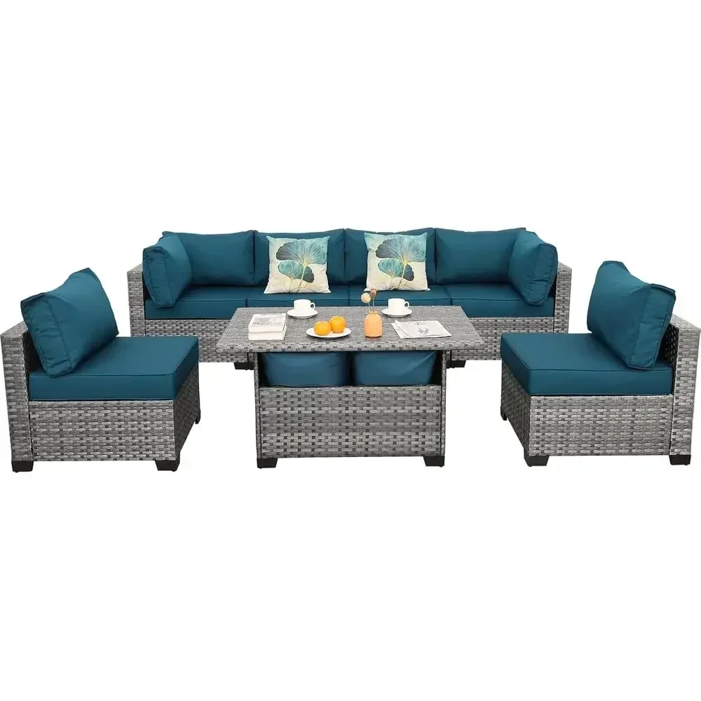 7-Piece Outdoor Wicker Patio F – обзор и цена Outdoor Furniture With Storage For Cushions