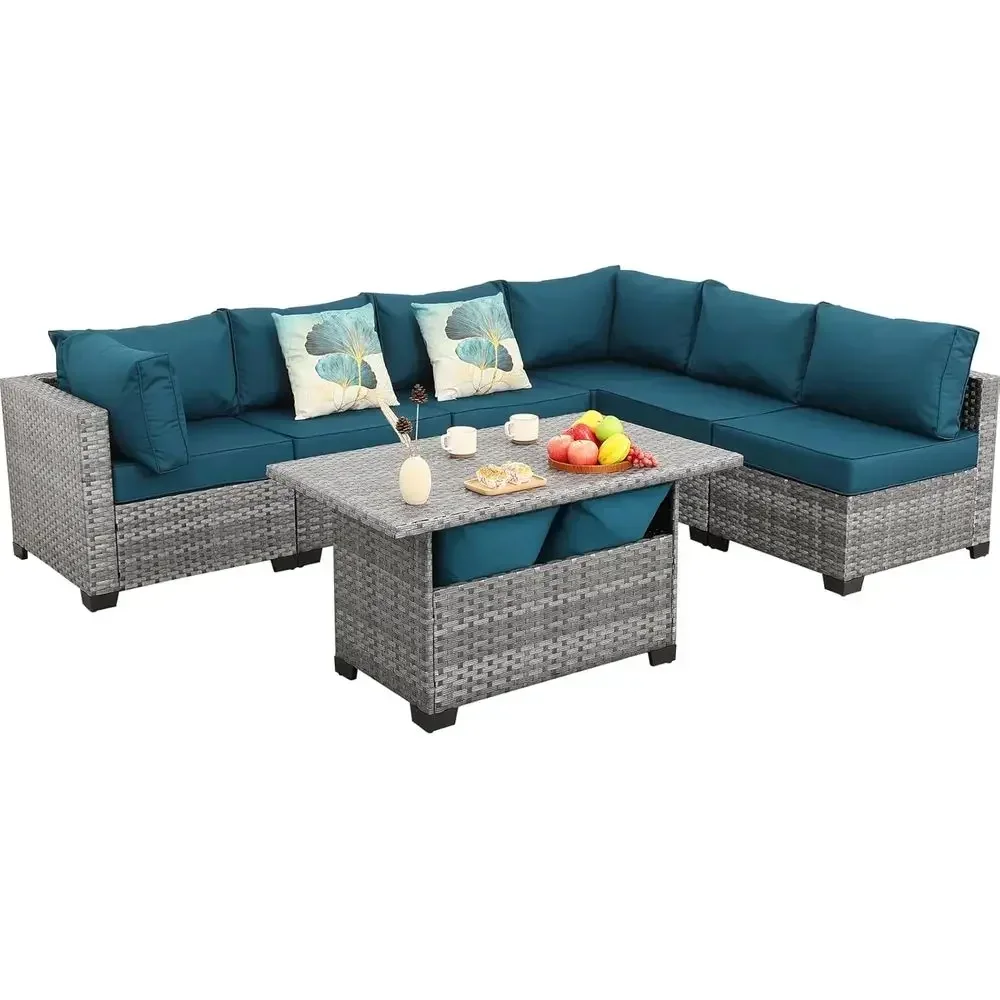 7-Piece Outdoor Wicker Patio F – обзор и цена Outdoor Furniture With Storage For Cushions