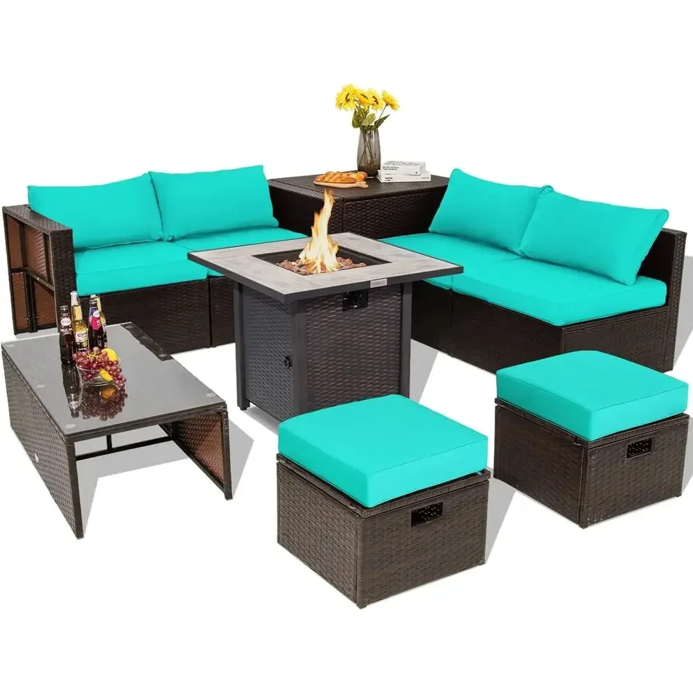 9-Piece Outdoor Patio Furnitur – обзор и цена Outdoor Furniture With Storage For Cushions