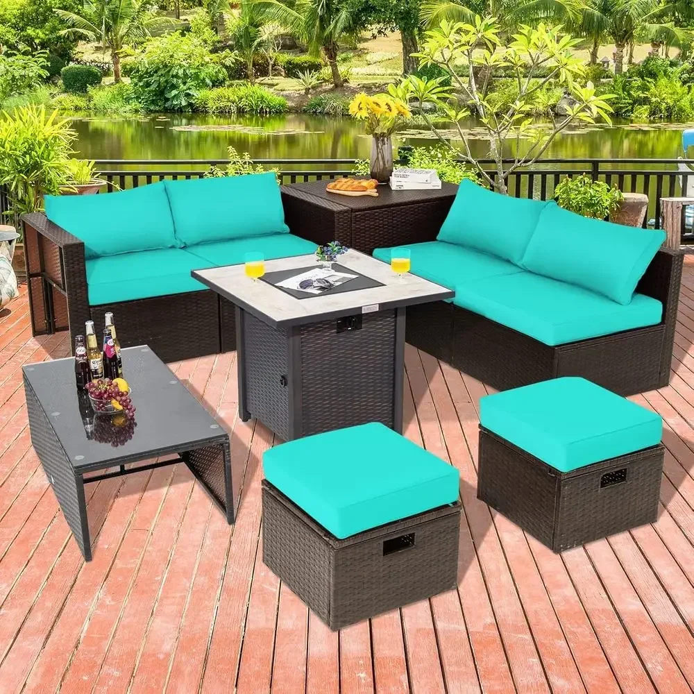 9-Piece Outdoor Patio Furnitur – обзор и цена Outdoor Furniture With Storage For Cushions