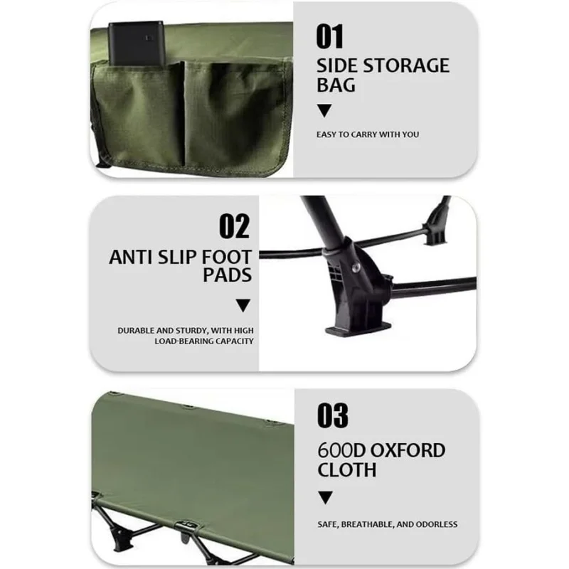 Modern Design Single Camp Bed  – обзор и цена Camping Cot Foldable