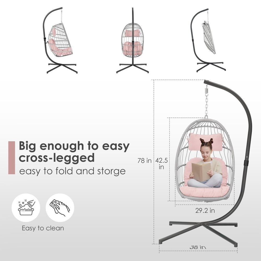 Pink Egg Chair with Stand Indo – обзор и цена Hanging Egg Chair