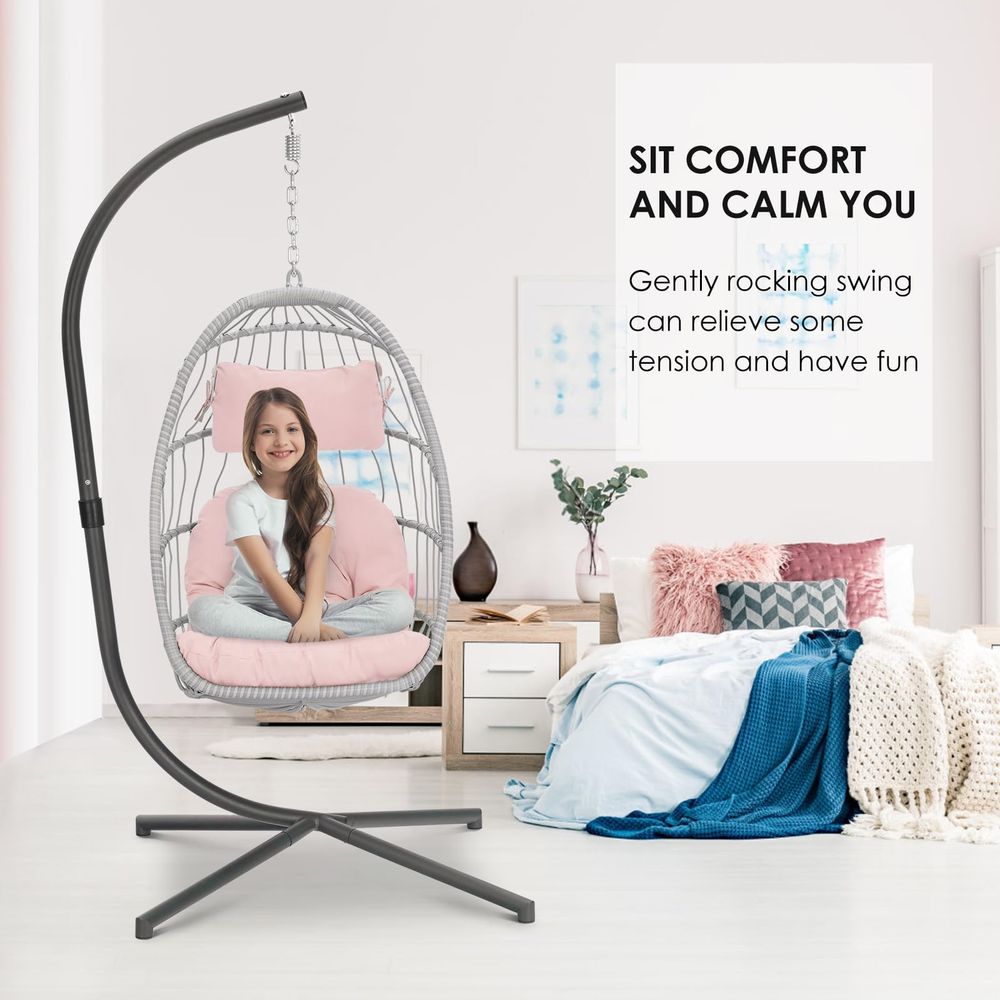 Pink Egg Chair with Stand Indo – обзор и цена Hanging Egg Chair