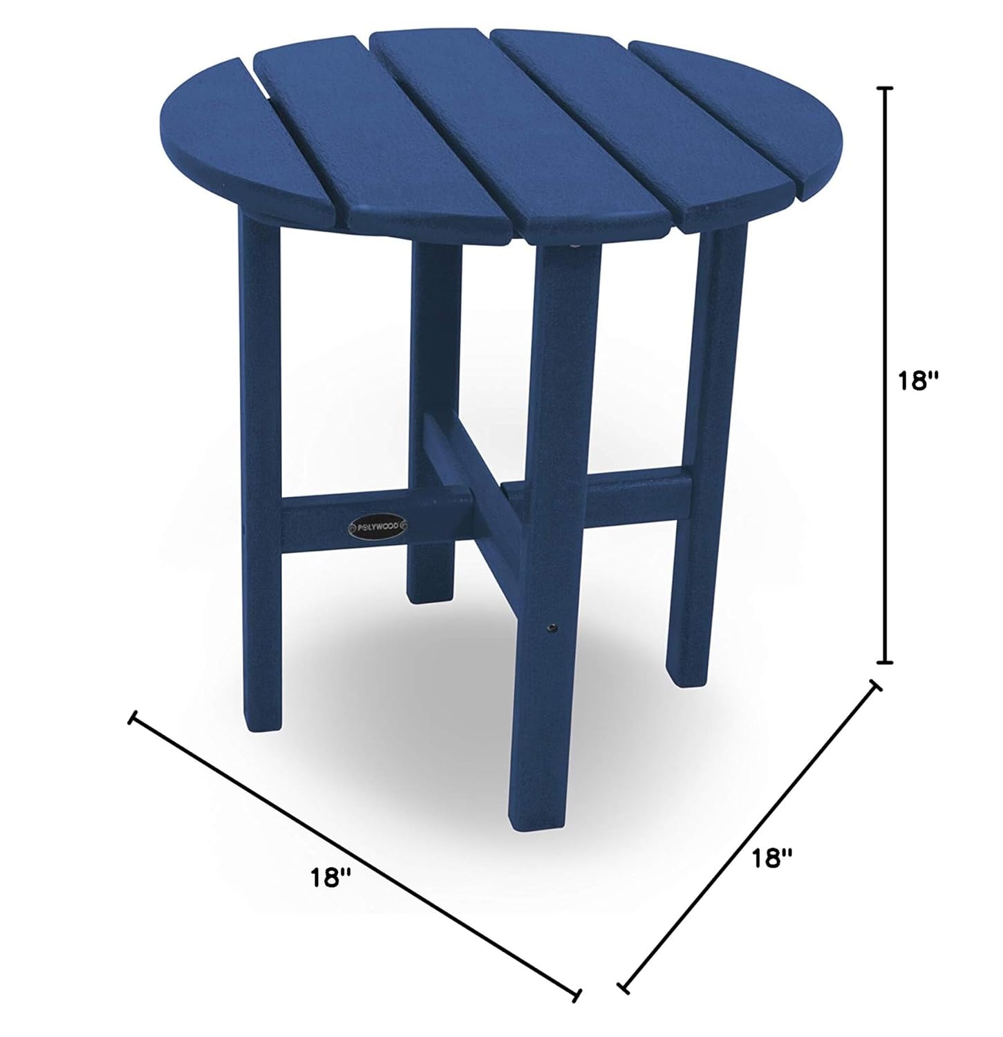 Round Side Table, 18 Inch, Out – обзор и цена Outdoor Furniture Recycled Plastic