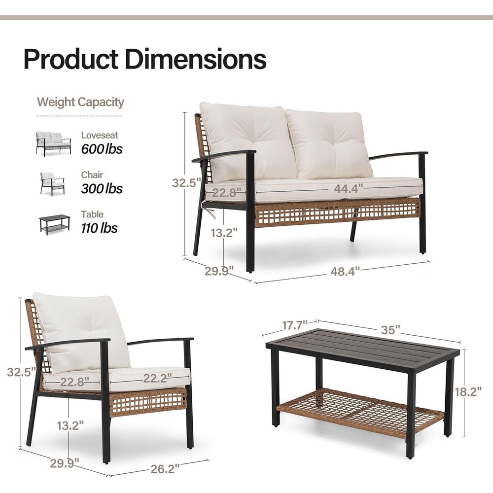 Oversized Comfort Patio Furnit – обзор и цена Outdoor Furniture With Storage For Cushions