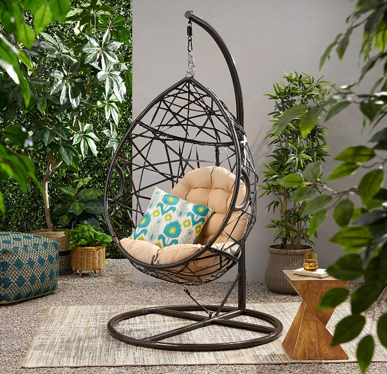 New Design Brown Rattan Swing  – обзор и цена Hanging Egg Chair