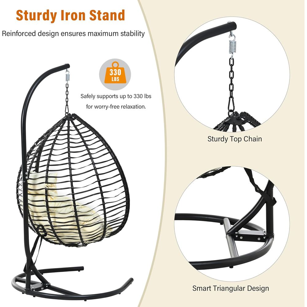 Heavy Duty Hanging Egg Chair w – обзор и цена Hanging Egg Chair
