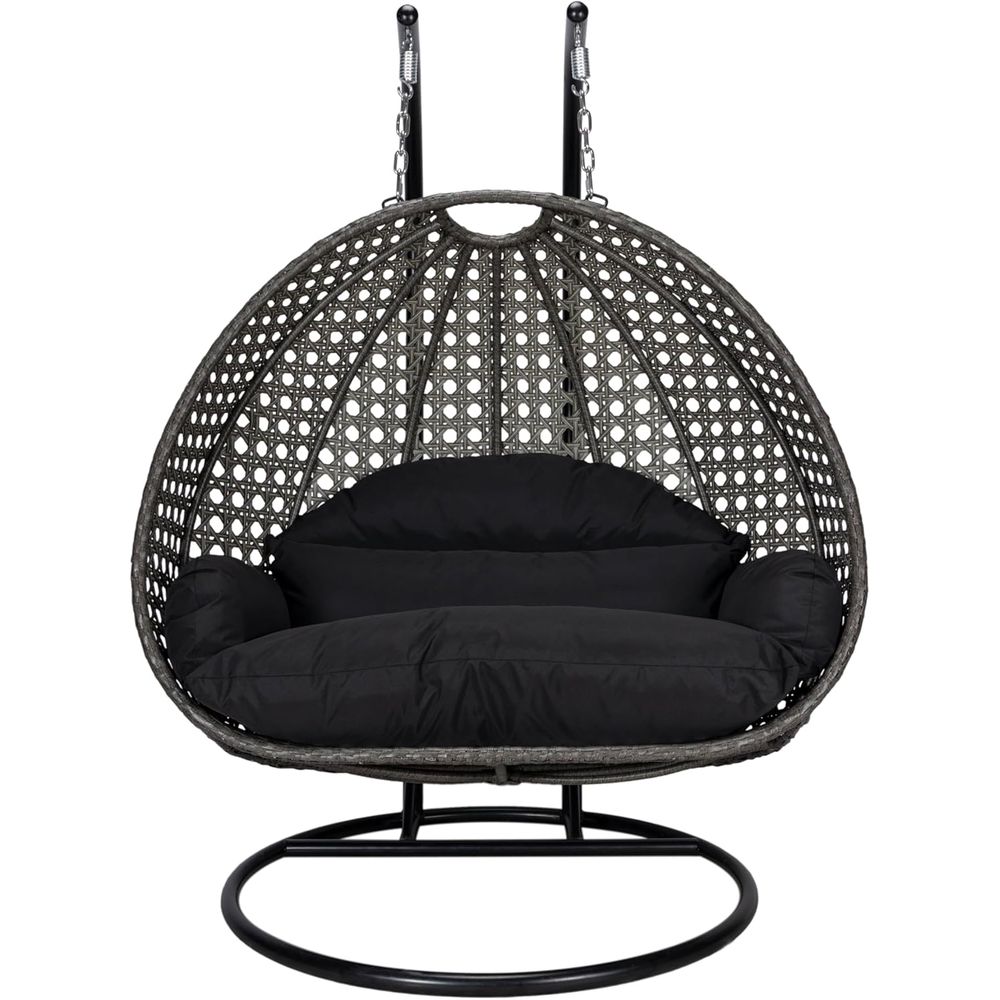 Black 2-Person Wicker Hanging  – обзор и цена Hanging Egg Chair