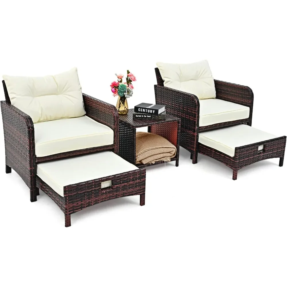 #For 5 Pieces Wicker Patio Fur – обзор и цена Outdoor Furniture Material