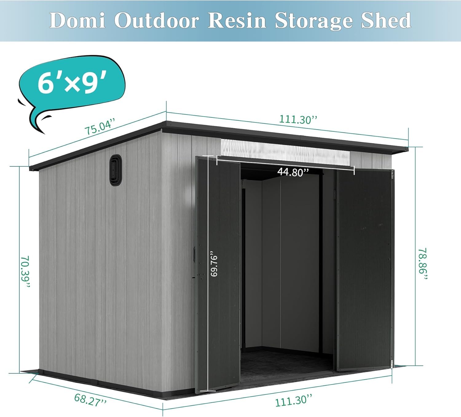 Domi 6x9FT Resin Outdoor Stora – обзор и цена Outdoor Furniture Waterproof