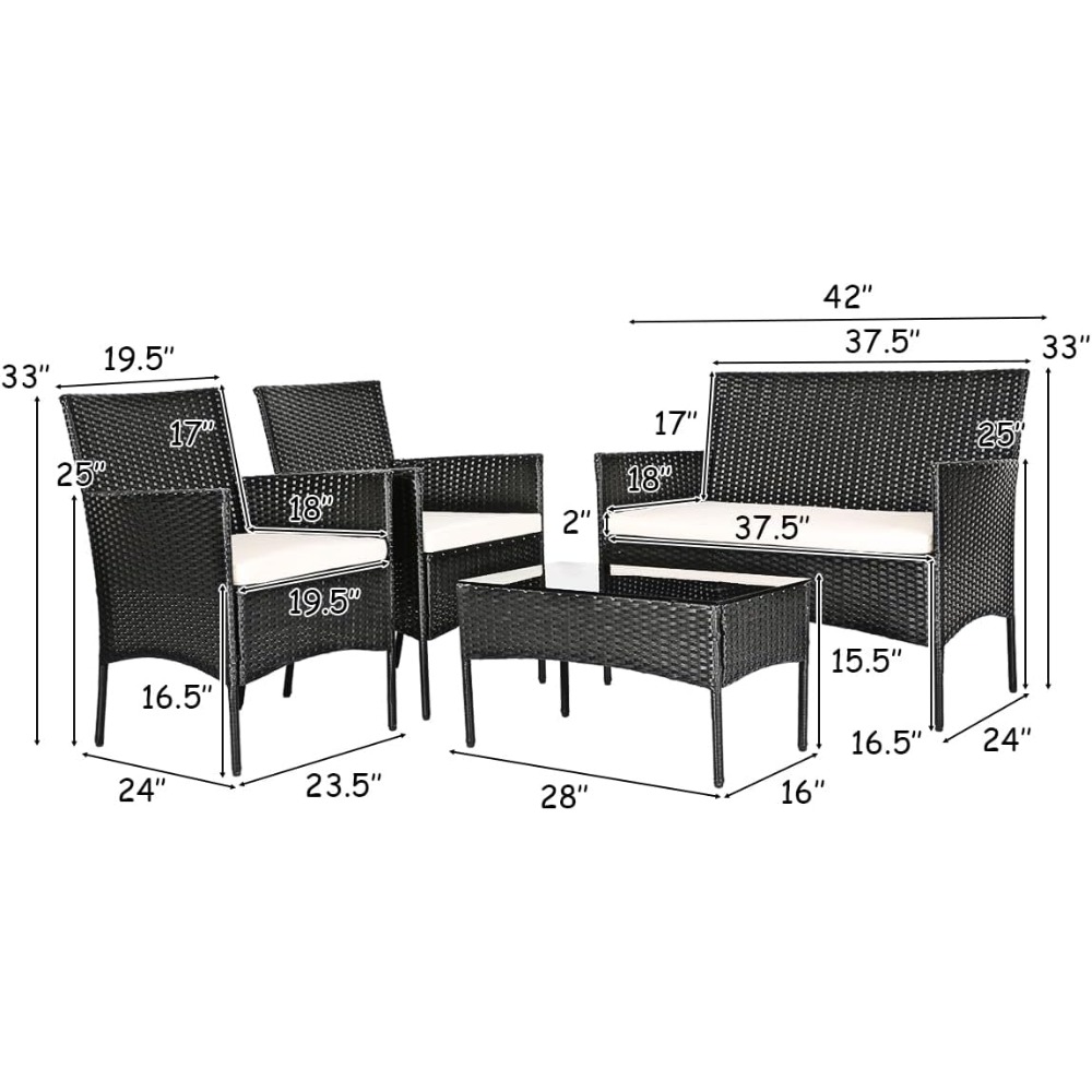 8 Pieces Patio Rattan Furnitur – обзор и цена Outdoor Furniture Deals