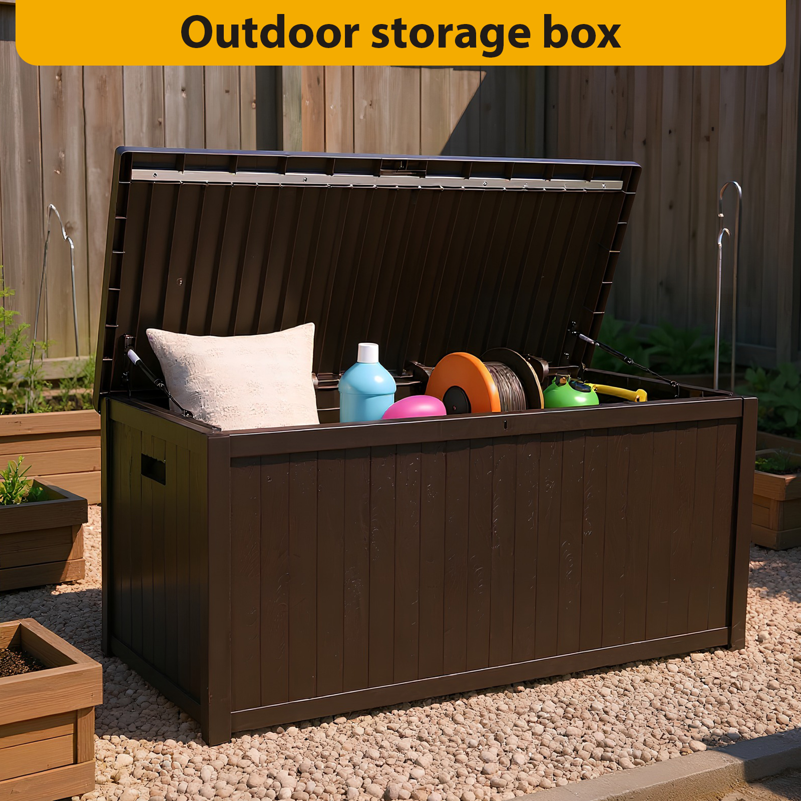 Large Garden Chest Lockable Or – обзор и цена Outdoor Furniture With Storage For Cushions