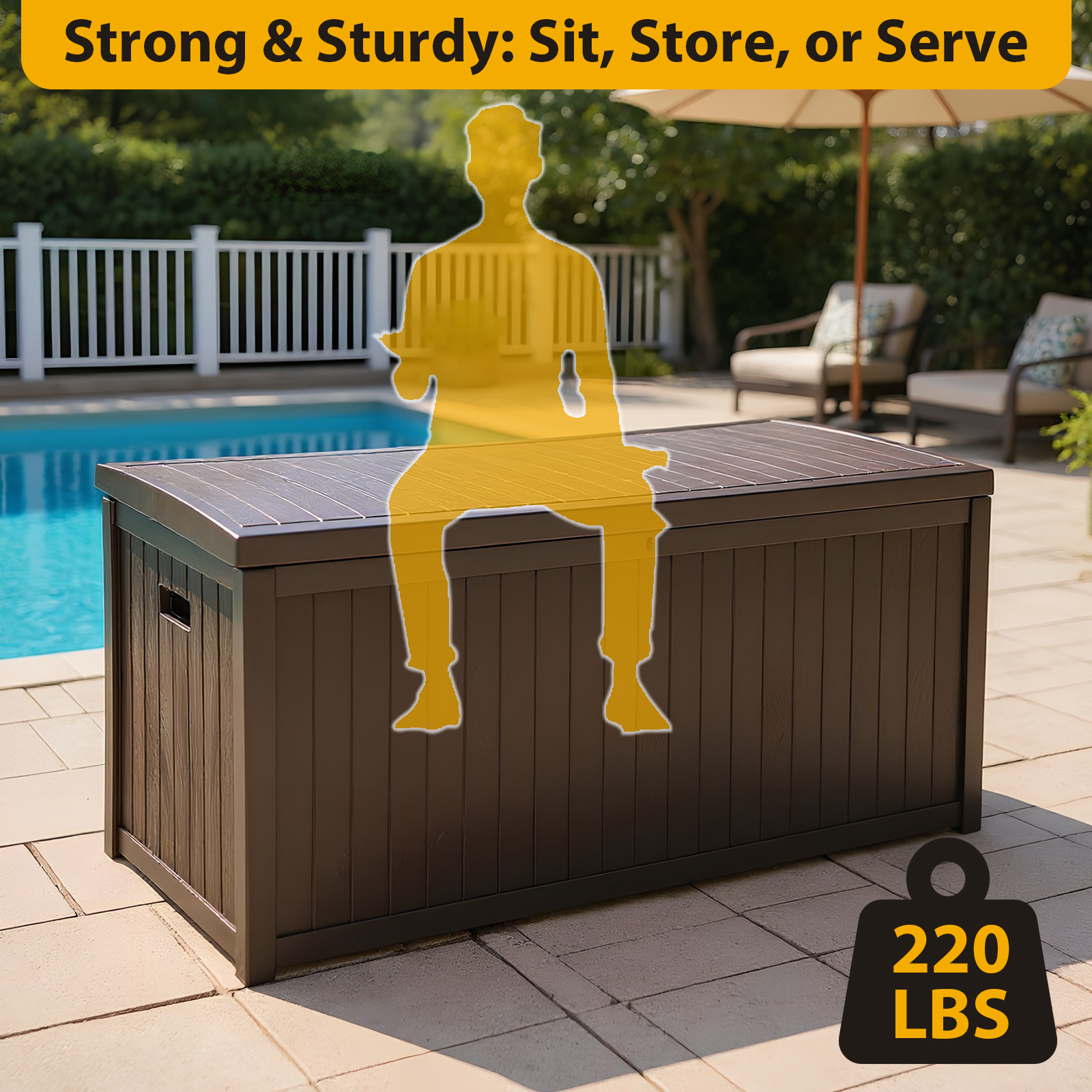 Large Garden Chest Lockable Or – обзор и цена Outdoor Furniture With Storage For Cushions