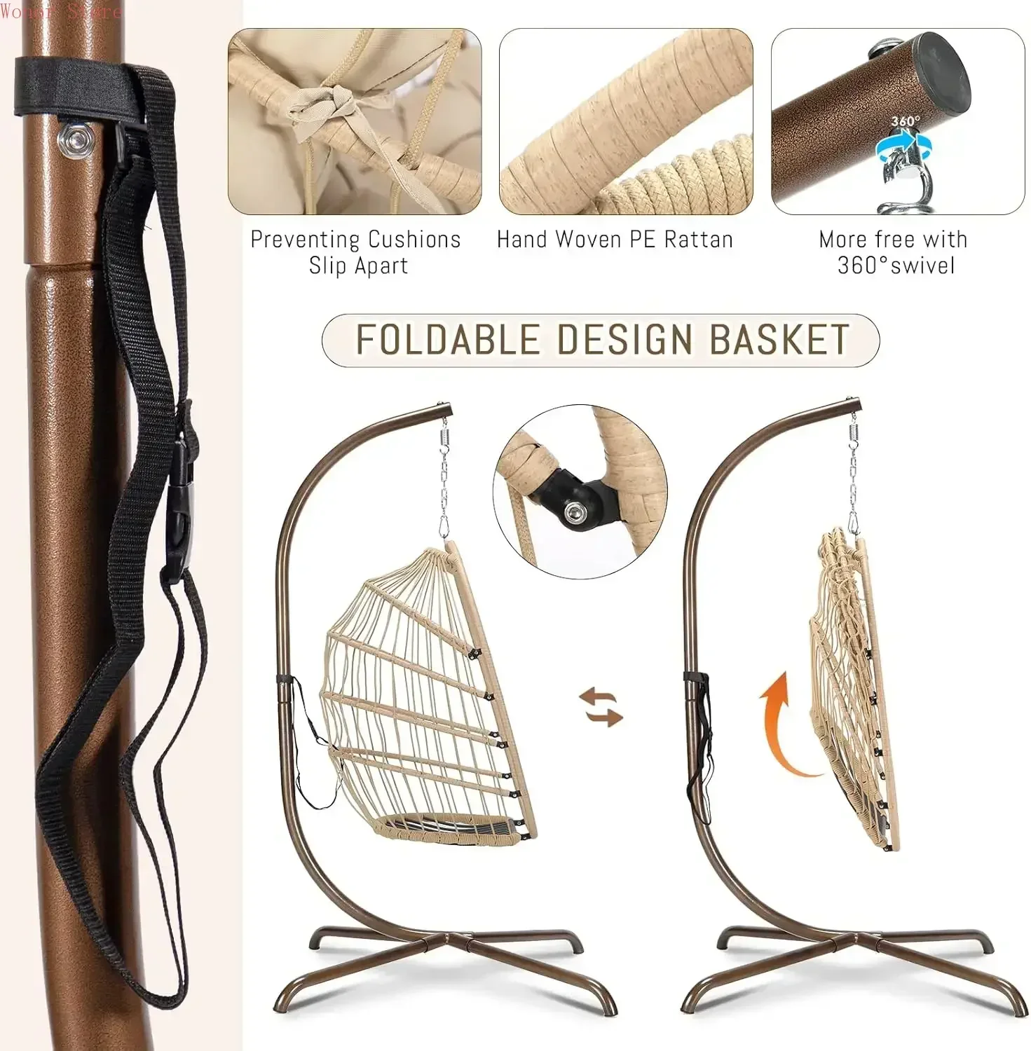 Outdoor Swing Egg Chair with S – обзор и цена Hanging Egg Chair