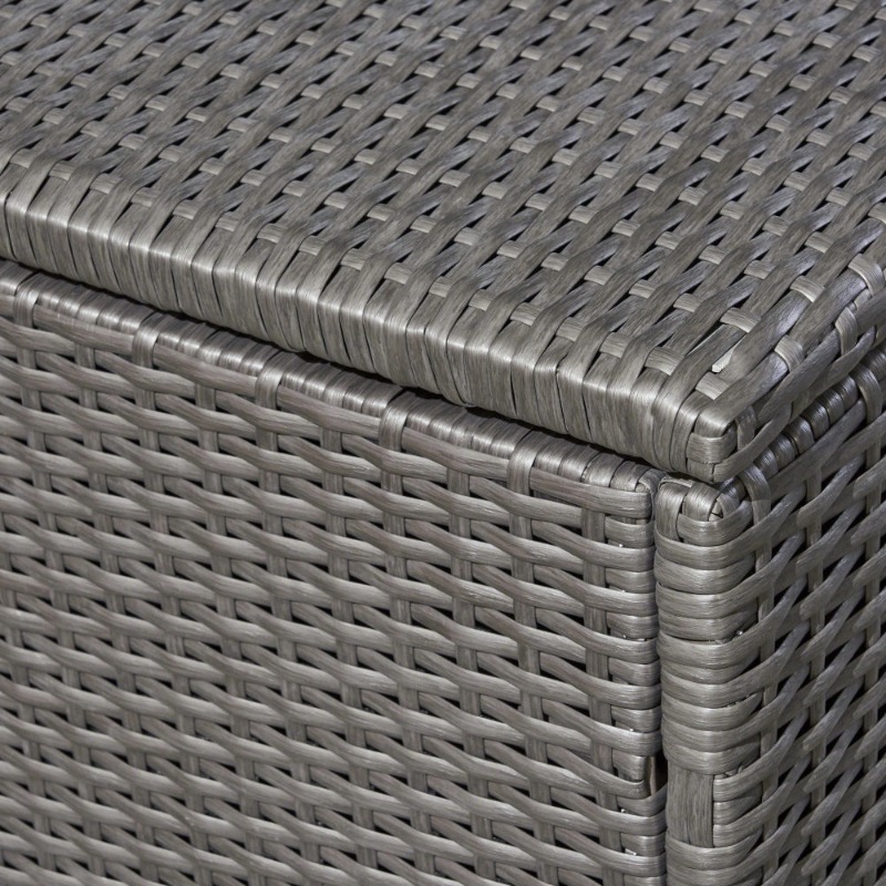 Dark Gray Rattan Outdoor Stora – обзор и цена Outdoor Furniture With Storage For Cushions