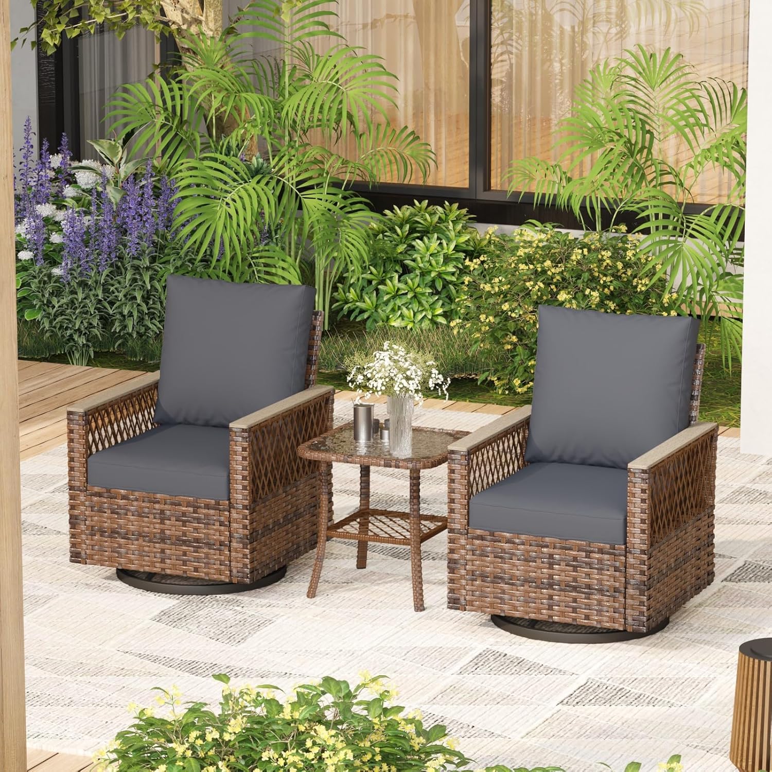 3 Pcs Patio Bistro Set with Ta – обзор и цена Outdoor Furniture Deals