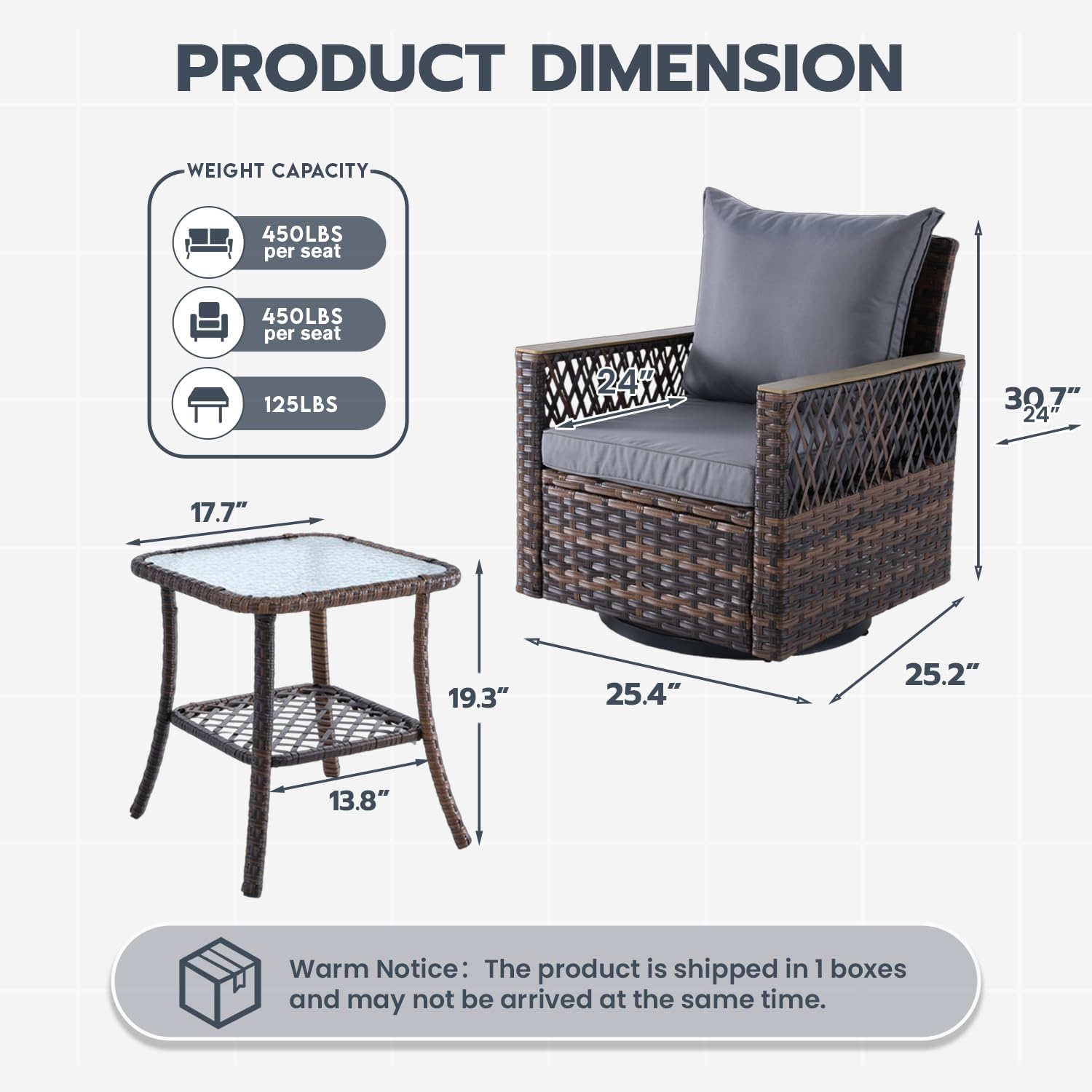 3 Pcs Patio Bistro Set with Ta – обзор и цена Outdoor Furniture Deals