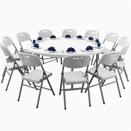 1.8 Round folding table dining – обзор и цена Outdoor Furniture Types