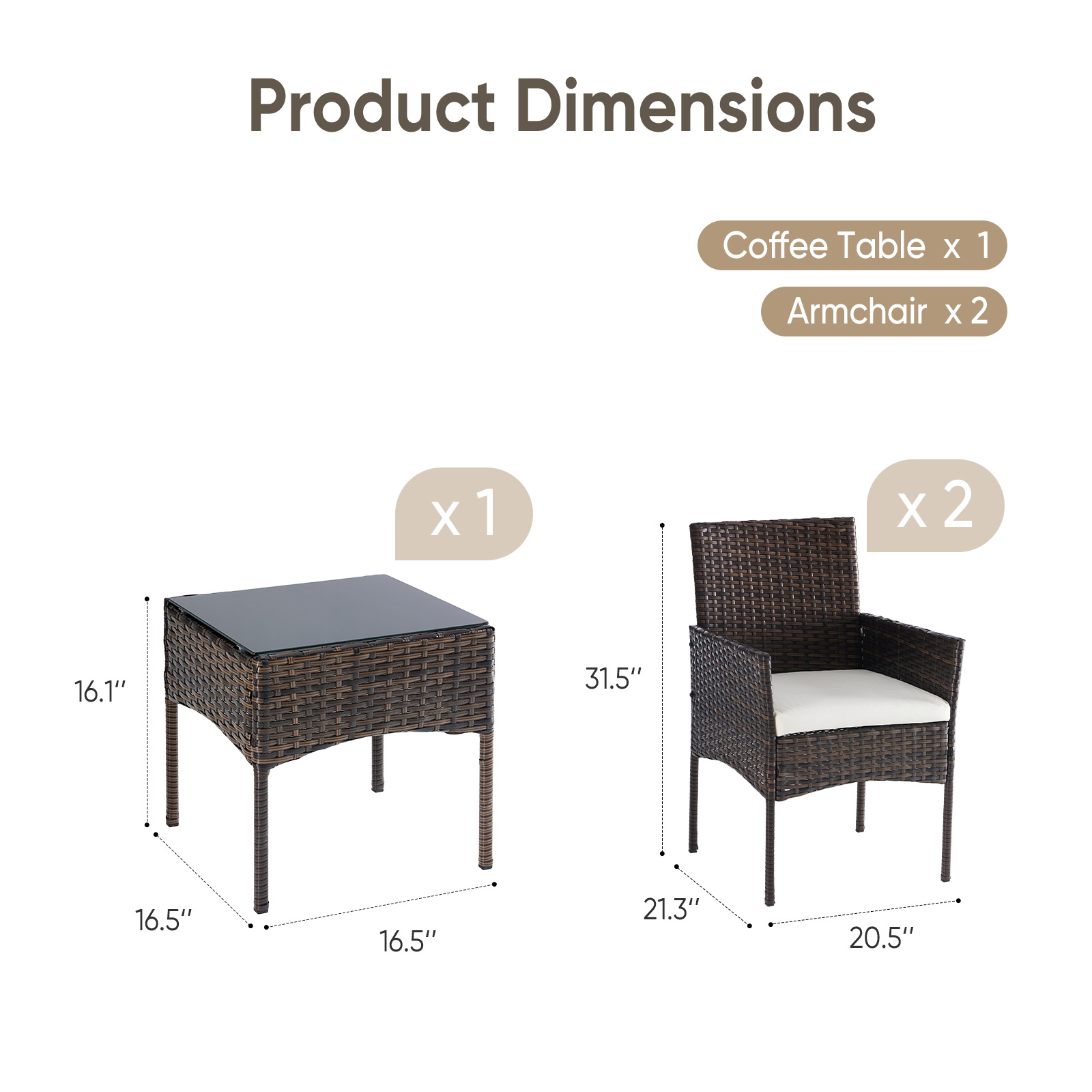 JHK Large Size 3 Pieces Outdoo – обзор и цена Outdoor Furniture Deals