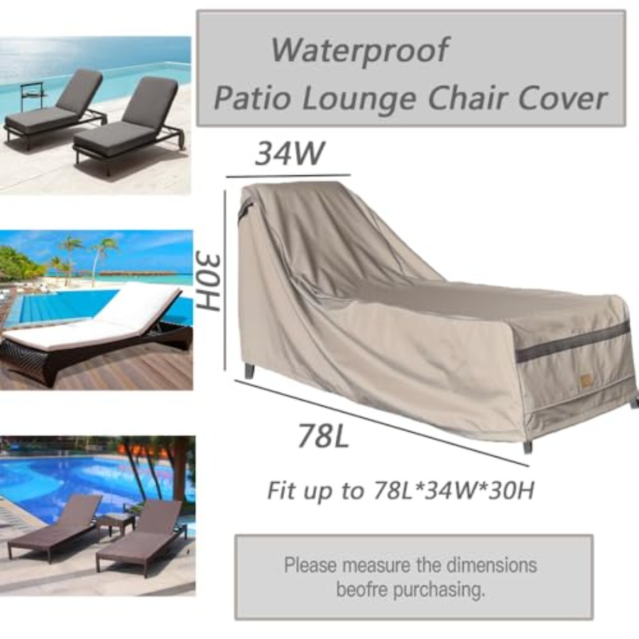 Patio Chaise Lounge Cover Wate – обзор и цена Outdoor Furniture Waterproof