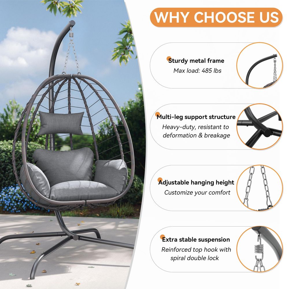 Pieces Outdoor Hanging Egg Cha – обзор и цена Hanging Egg Chair