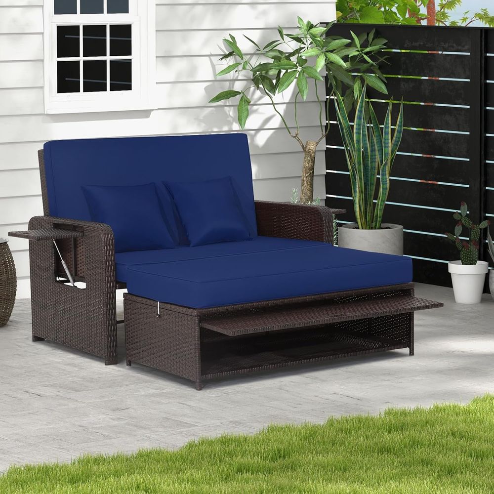 Outdoor Wicker Daybed Loveseat – обзор и цена Outdoor Furniture With Storage For Cushions